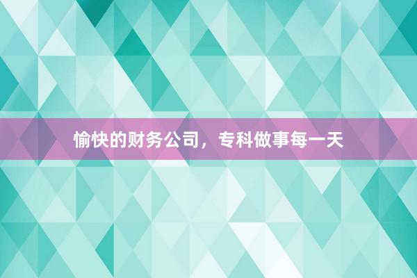 愉快的财务公司，专科做事每一天