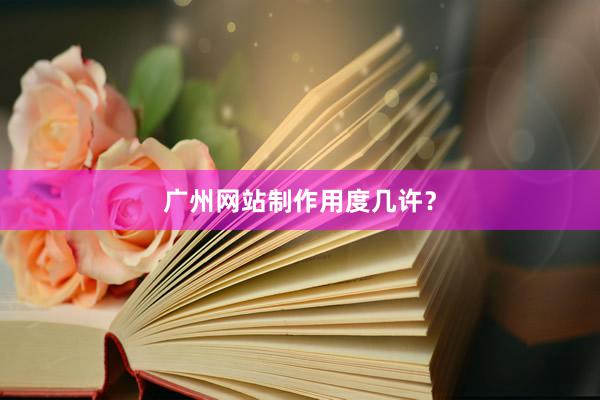 广州网站制作用度几许？