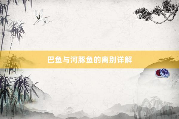 巴鱼与河豚鱼的离别详解
